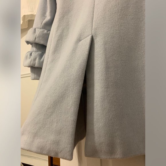 Club Monaco Light Blue Ruffled Sleeves Coat - Picture 8 of 13